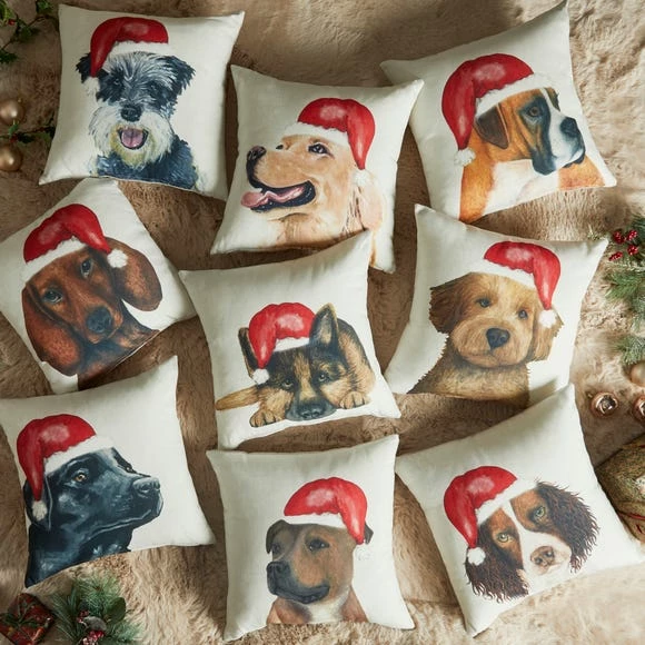 Deals π― Dunelm Schnauzer π Christmas Hat Cushion π - Image 2