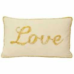 Hot Sale 🥰 Riva Paoletti 🔔 Christmastide Love Gold Cushion ⌛