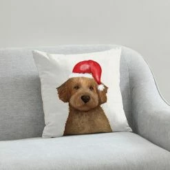 Promo π Dunelm Cockapoo π Christmas Hat Cushion π