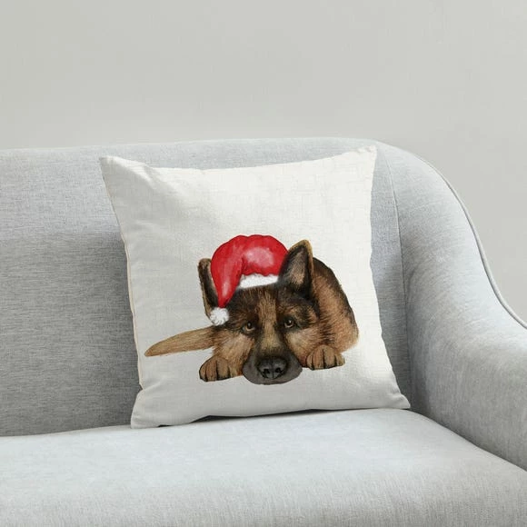 Cheapest π Dunelm German Shepherd π Christmas Hat Cushion π