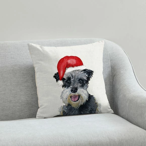 Deals π― Dunelm Schnauzer π Christmas Hat Cushion π
