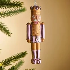 Deals 🎉 Dunelm Pink and Gold Nutcracker Hanging Decoration ✔️