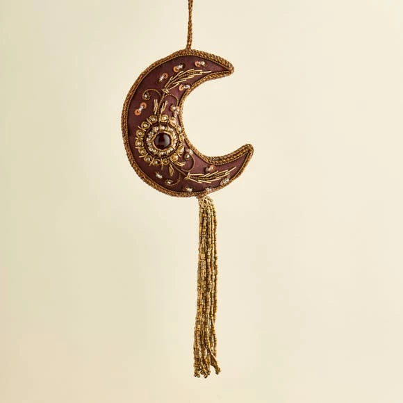 Discount π Dunelm Moon Beaded Hanging Decoration π― - Image 2