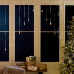 Budget 👍 Dunelm Star Warm White Curtain Lights ⭐