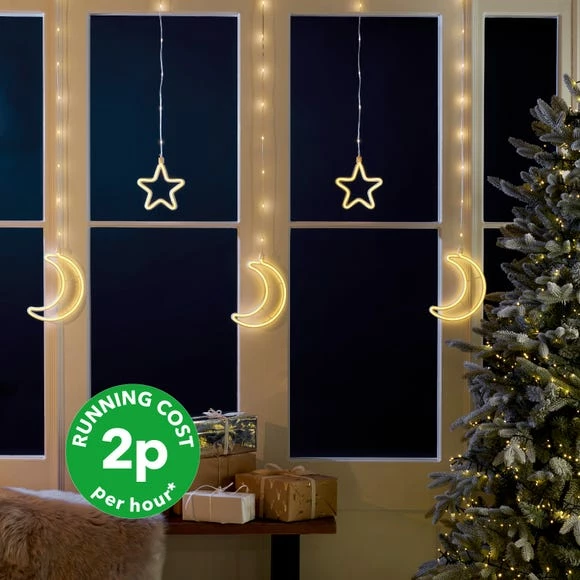 Best reviews of 𧨠Dunelm Star and Moon Mains Curtain Light β