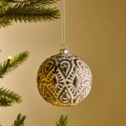 Top 10 🧨 Dunelm White and Gold 80mm Round Bauble 👍