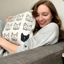 Cheap 🔥 Solesmith Initial Cat Pattern Cushion 😍
