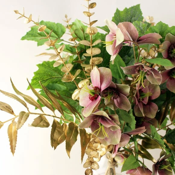 Discount π₯° Dunelm π Christmas Rose Fern and Eucalyptus Bouquet βοΈ - Image 2