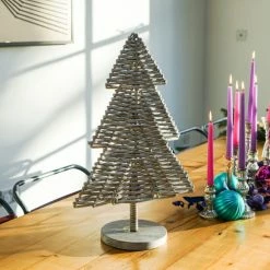 Discount ⌛ Ivyline 60cm Rattan 🎁 Christmas Tree 🧨