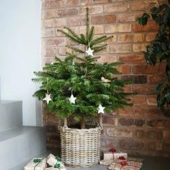 Outlet 💯 Ivyline Rattan ❄ Christmas Tree Basket 32cm 👍