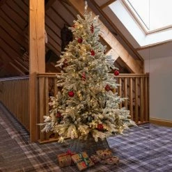 Deals 🤩 National Tree Company 7.5ft LED Frosted Andorra Fir 🎅 Christmas Tree 😀