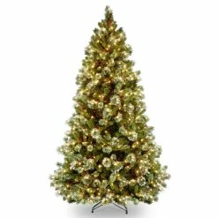 Promo ✨ National Tree Company 6.5ft LED Wintry Pine 🎄 Christmas Tree with Cones and Berries ✔️