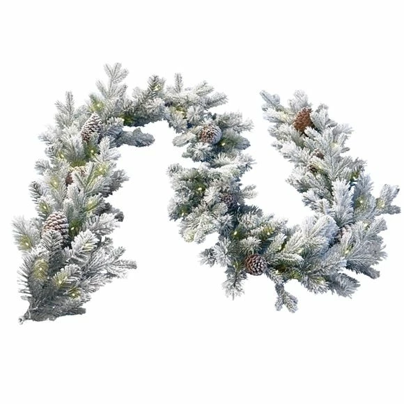 Promo β National Tree Company LED Snowy Dorchester Pine Garland π