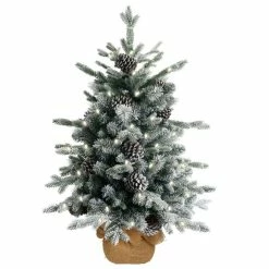 Best Sale 💯 National Tree Company 3ft Feel Real® Snowy Dorchester Pine 🎅 Christmas Tree in Burlap Base 🤩