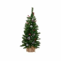 Best Pirce ⭐ National Tree Company 4ft Frosted Berry 🎁 Christmas Tree in Burlap Base 👍