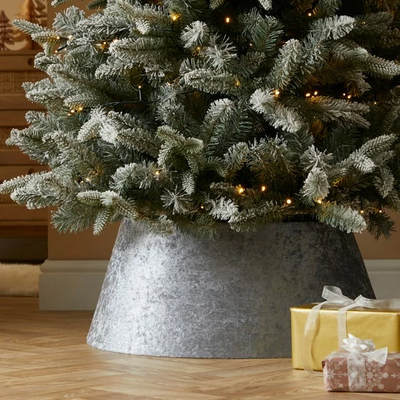 Deals π€© Dunelm Silver Crushed Velvet Tree π Skirt 60cm π