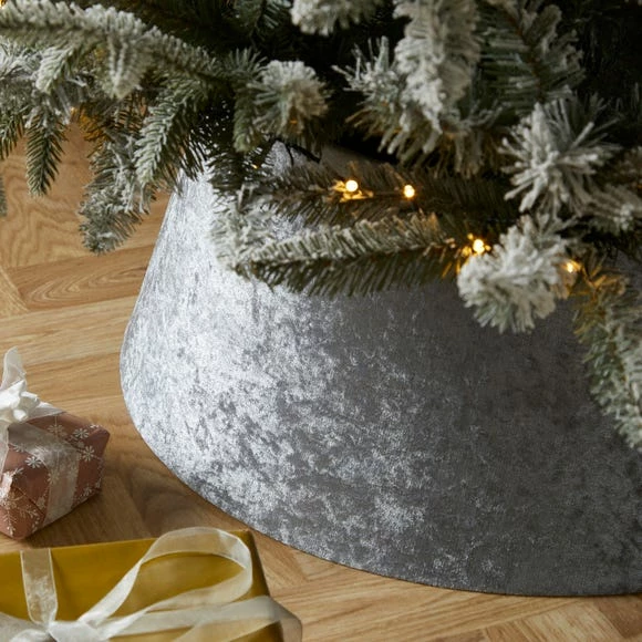 Deals π€© Dunelm Silver Crushed Velvet Tree π Skirt 60cm π - Image 2