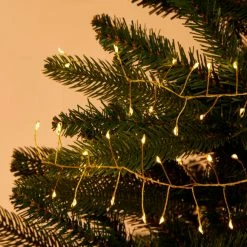 Outlet ⭐ Dunelm 100 LED Battery Gold Cluster String Lights 👍