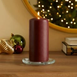 Hot Sale ⌛ Dunelm Red Church Candle 7x15cm ✨