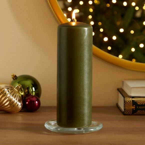 Best Sale π― Dunelm 20cm Green Church Candle π