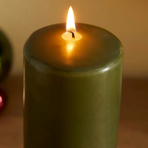 Best Sale π― Dunelm 20cm Green Church Candle π - Image 2