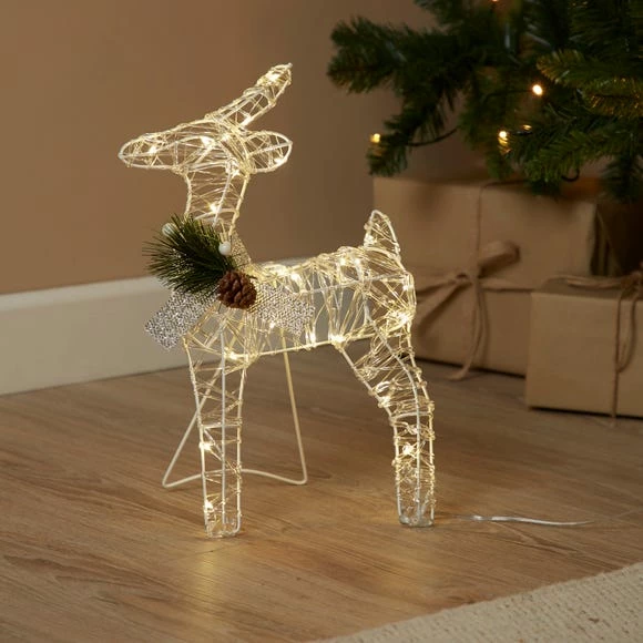 Buy π₯ Dunelm 40cm Light-Up Standing Deer π