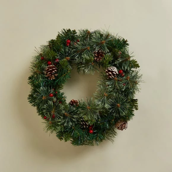 Best reviews of π Dunelm 50cm Pre Lit Cone and Berry Wreath π - Image 2