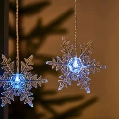 Best Pirce 🌟 Dunelm Snowflake Curtain LED Lights 👏