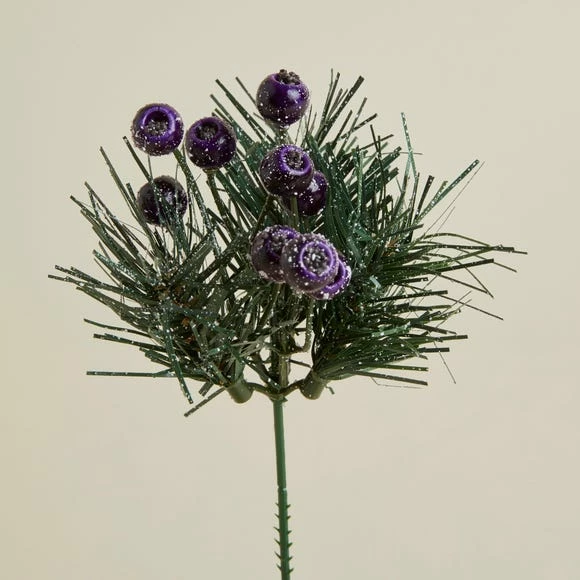 Hot Sale π Dunelm Plum Frosted Berries Pick 21cm π - Image 3