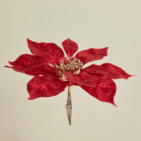 Cheapest β Dunelm Red Velvet Poinsettia Clip π₯ - Image 3