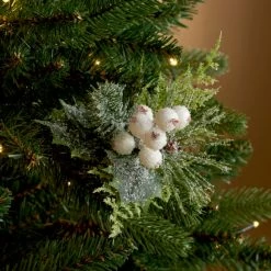 Brand new 😀 Dunelm Frosted Snowberry and Pine Pick 22cm 💯