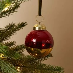 New ❤️ Dunelm Merlot Dipped Glass Bauble 🎉