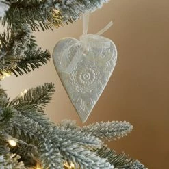 Cheapest ✔️ Dunelm Ceramic Heart Hanging Decoration ❤️