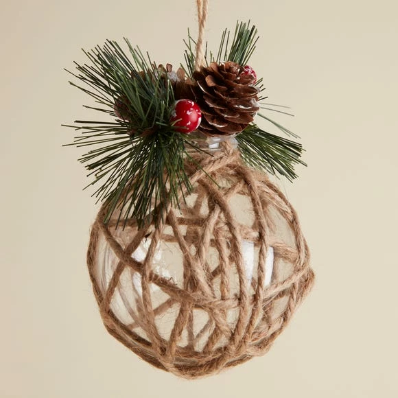 Best Pirce π Dunelm Clear Bauble Wrapped with String π - Image 2