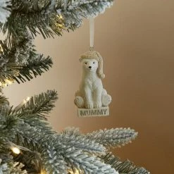Promo 💯 Dunelm Mummy Polar Bear Hanging 🎄 Christmas Decoration ⌛