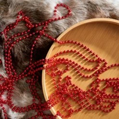 Outlet 🎉 Dunelm 8m Red Beaded Garland 🥰