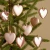 Brand new 😀 Dunelm Set of 8 Pink Heart Baubles 🥰