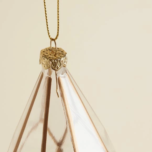 Best reviews of π Dunelm Gold Geometric Diamond Hanging Decoration π - Image 2