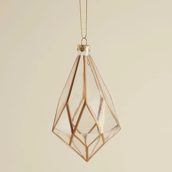 Best reviews of π Dunelm Gold Geometric Diamond Hanging Decoration π - Image 3