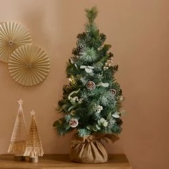 Cheapest 🤩 Dunelm 3ft Boho Noel Tree with Burlap Base 🥰