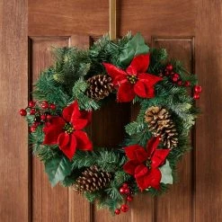 New ✨ Dunelm 50cm Poinsettia Wreath 🔔