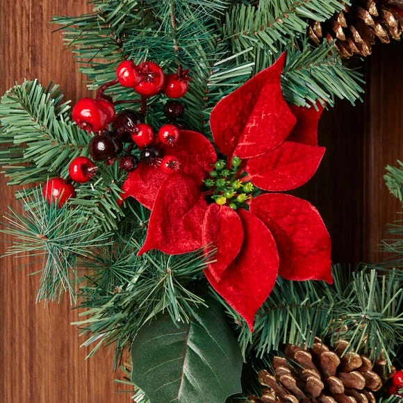 New β¨ Dunelm 50cm Poinsettia Wreath π - Image 2