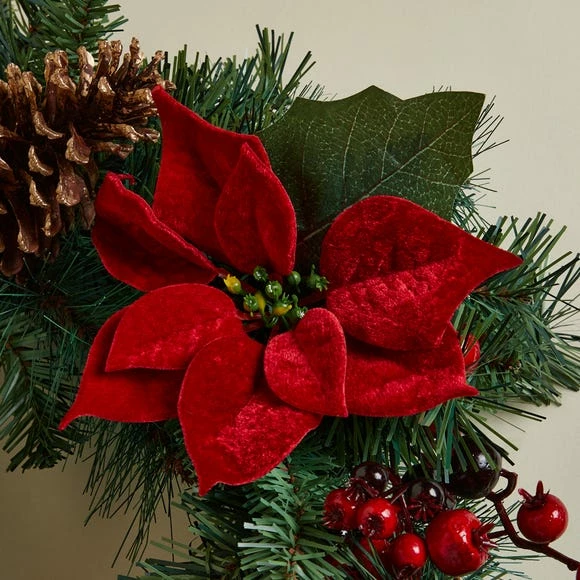 New β¨ Dunelm 50cm Poinsettia Wreath π - Image 3