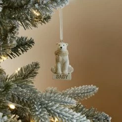 Buy 😀 Dunelm Baby Polar Bear Hanging 🎄 Christmas Decoration 🥰