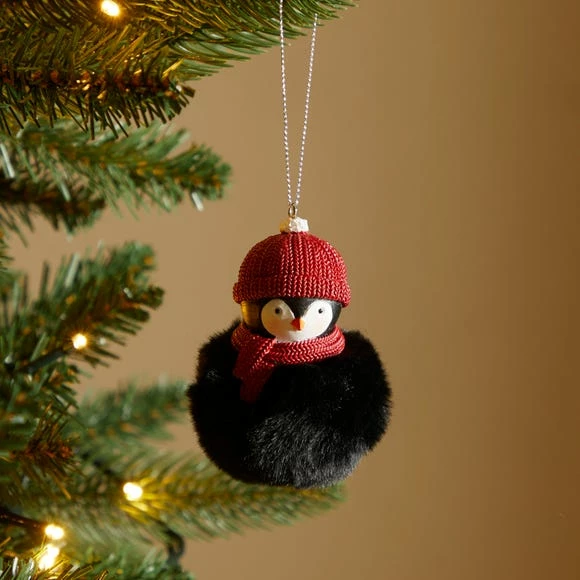 Deals π Dunelm Resin Fluffy Penguin Hanging π Christmas Decoration π₯°