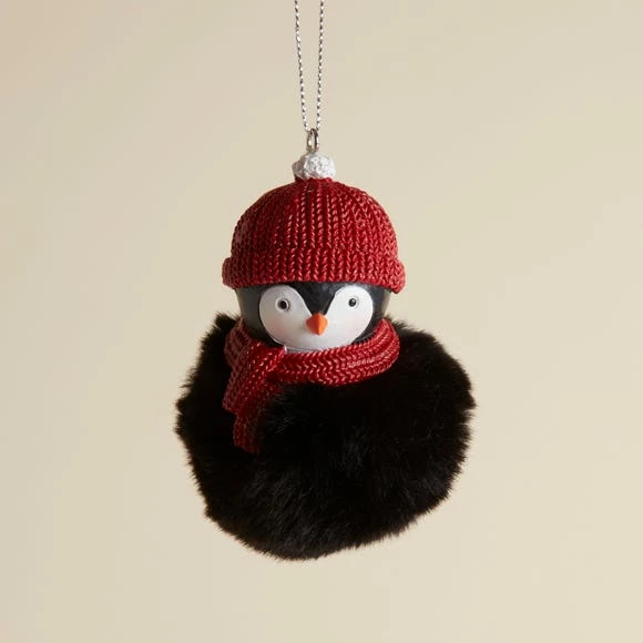 Deals π Dunelm Resin Fluffy Penguin Hanging π Christmas Decoration π₯° - Image 2
