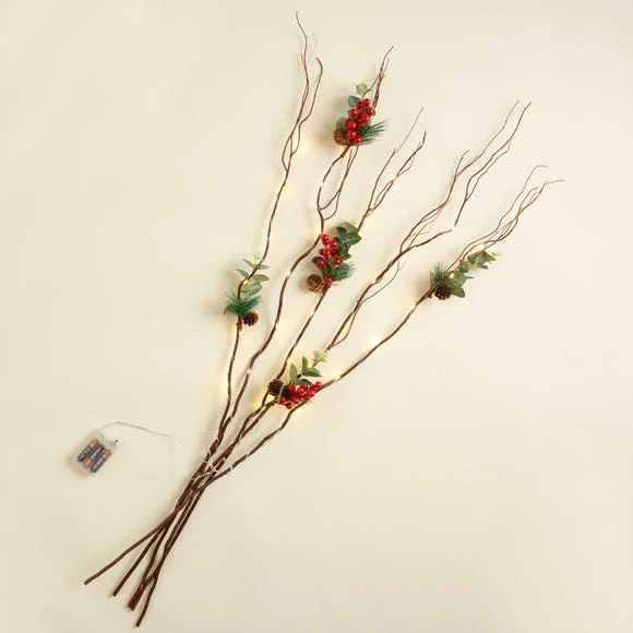 Cheap π€© Dunelm 4ft Berry and Cone Pre Lit Twigs π - Image 3