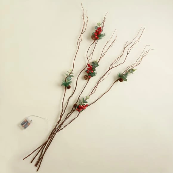 Cheap π€© Dunelm 4ft Berry and Cone Pre Lit Twigs π - Image 4
