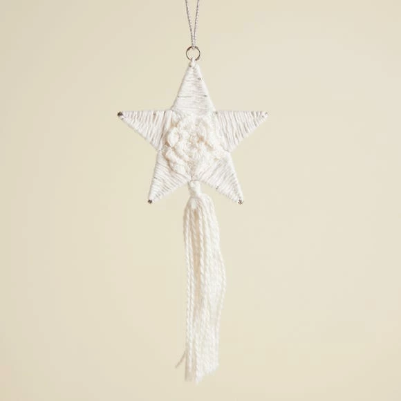 Buy π― Dunelm White Cotton Star Tassel β€οΈ - Image 2