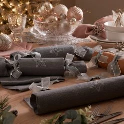 Buy ⭐ Dunelm 4 Silver Star Reusable Fabric Room Decor ✨